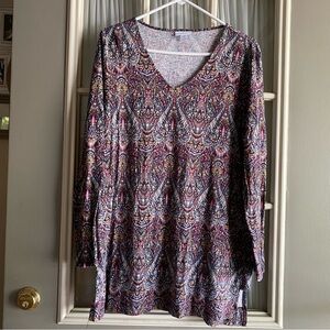 J. Jill multicolored paisley pattern top